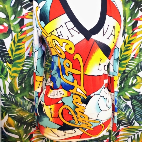 RARE VINTAGE ED HARDY ORIGINAL TATTOO HOODIE - Picture 2 of 6